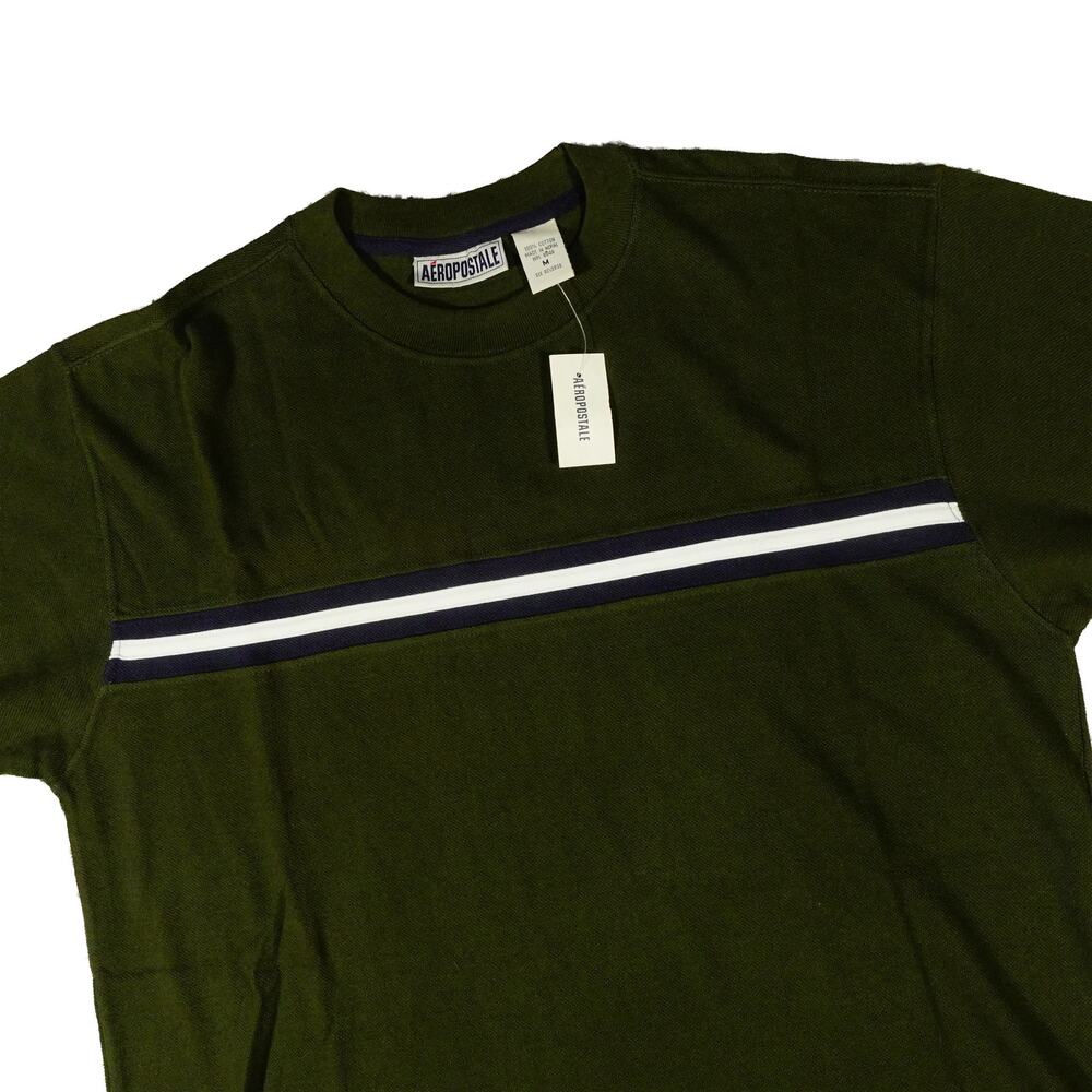 Aeropostale Vintage Y2K 90s Army Green T Shirt Made in Nepal Men's Medium